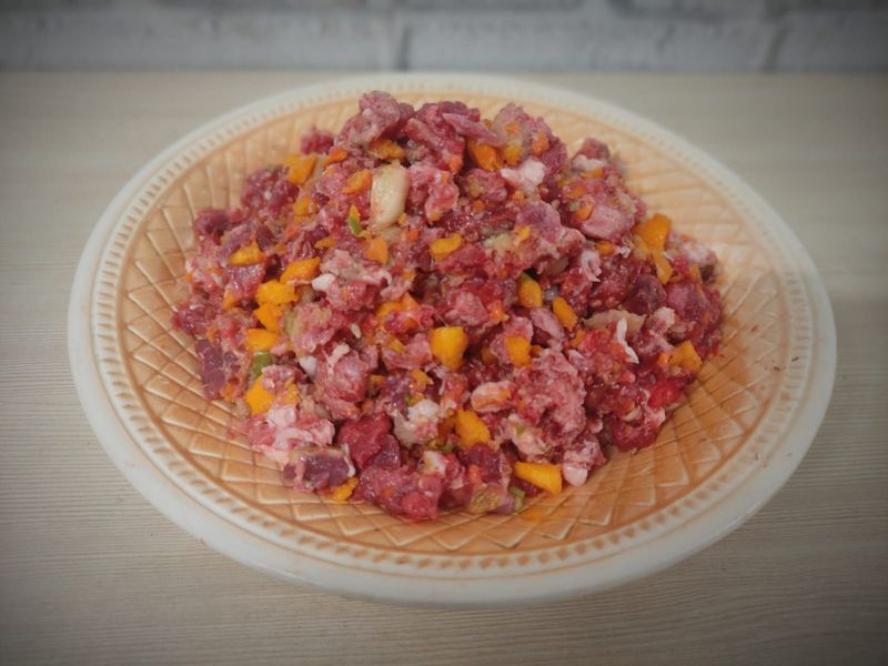 Мясной микс рубленый с овощами RO-7 (говядина, утка)